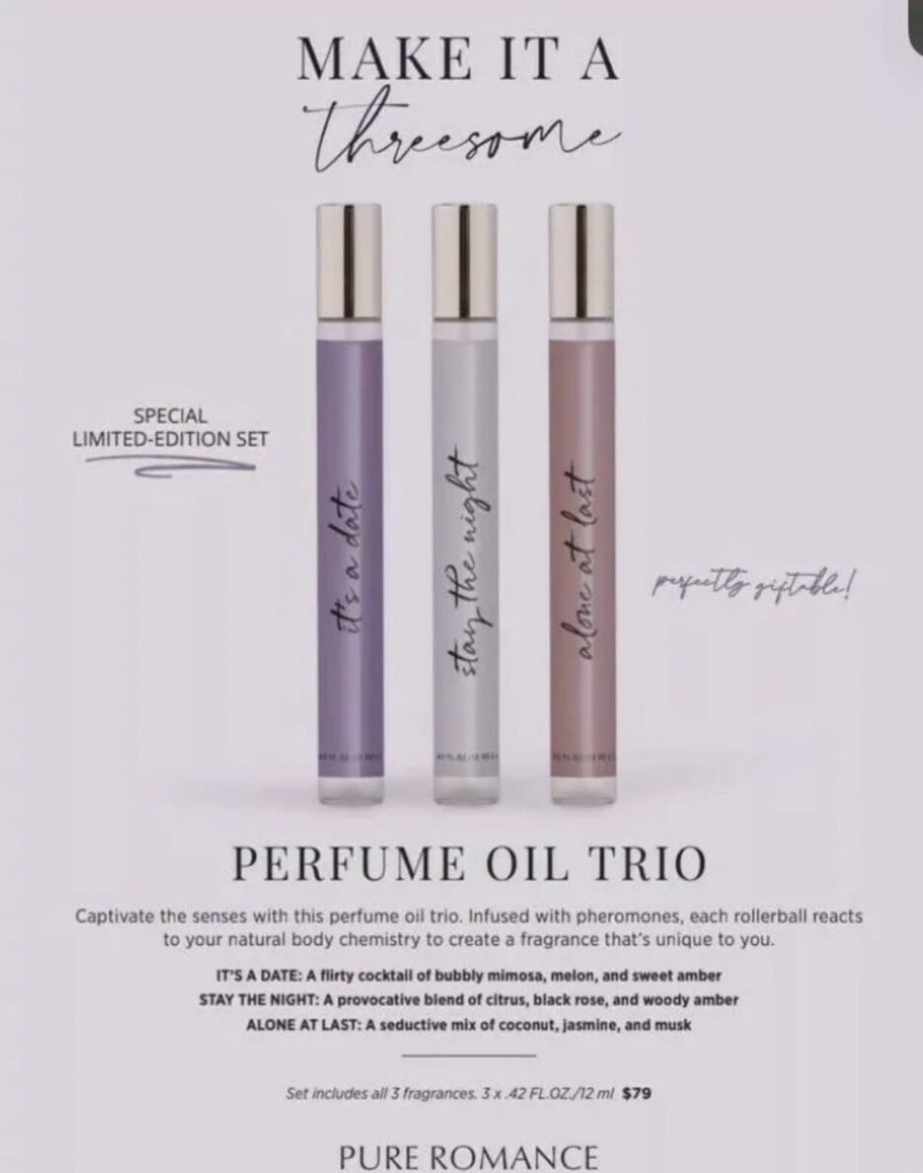 Pheromone perfume trio Special Edition
